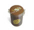 O biscoito da tampa do fio de metal estanha a caixa redonda preta matte vazia da lata para o chá/café fornecedor